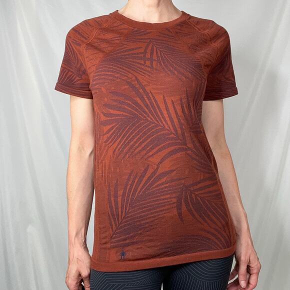 Smartwool Intraknit active short sleeve tee t-shirt merino wool blend brown XL - Picture 8 of 11